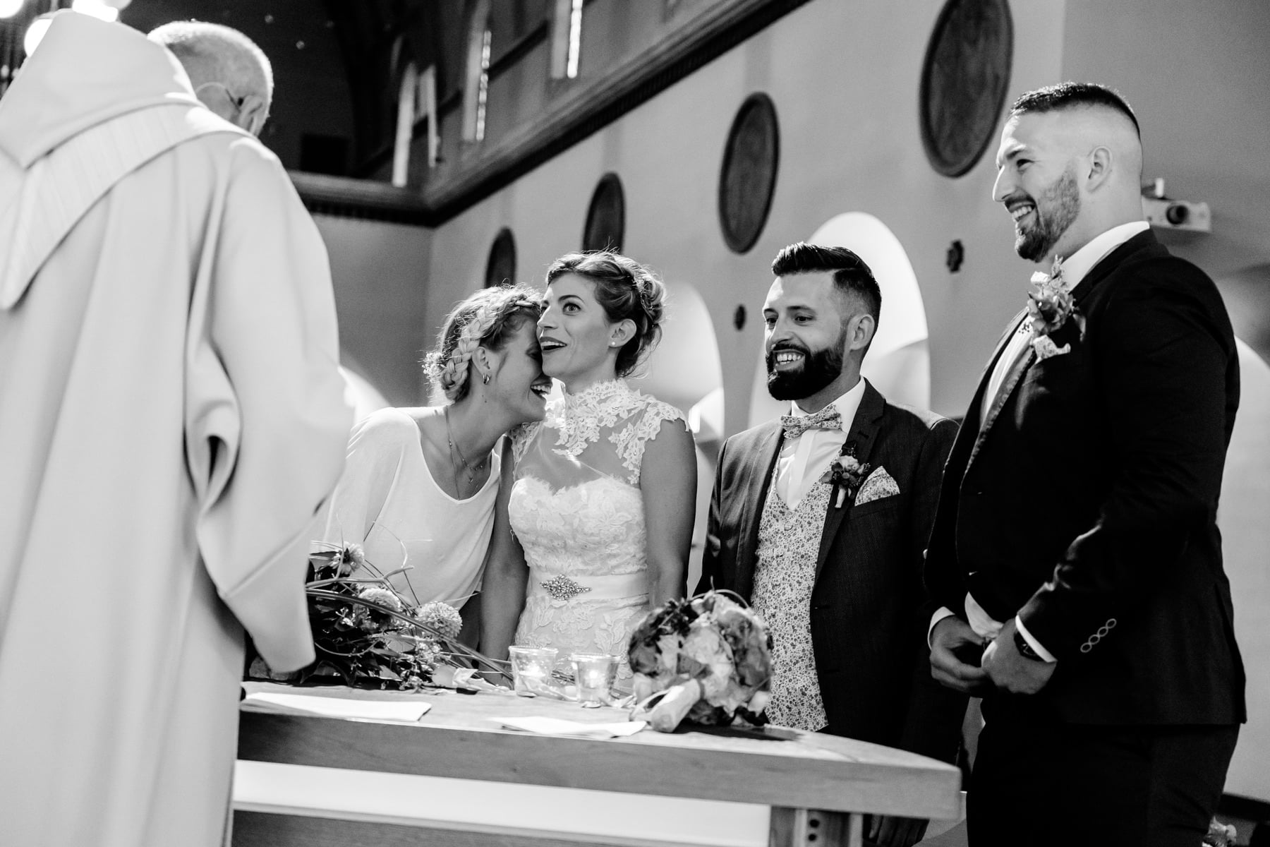 Emotion des mariés durant la cérémonie