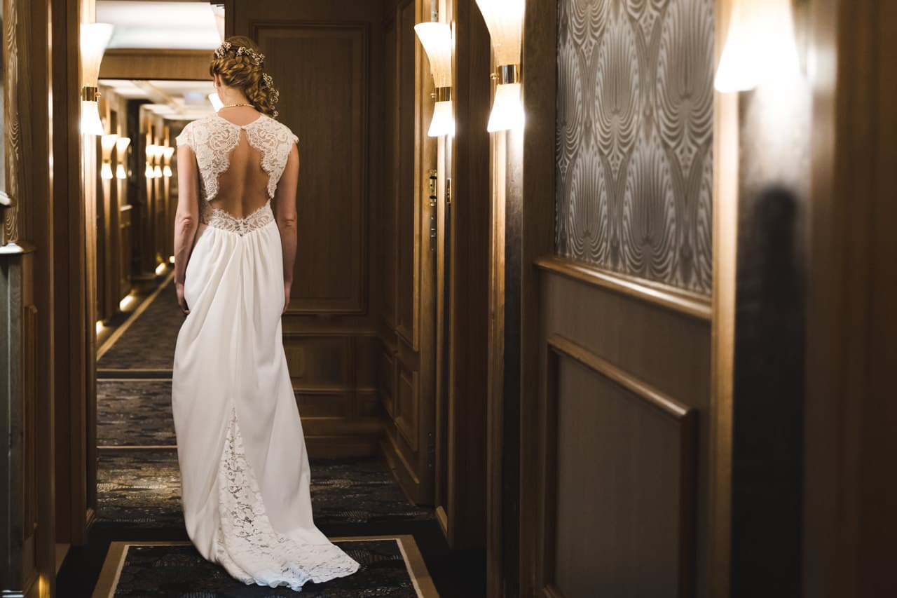 La magnifique robe de mariée est prête
