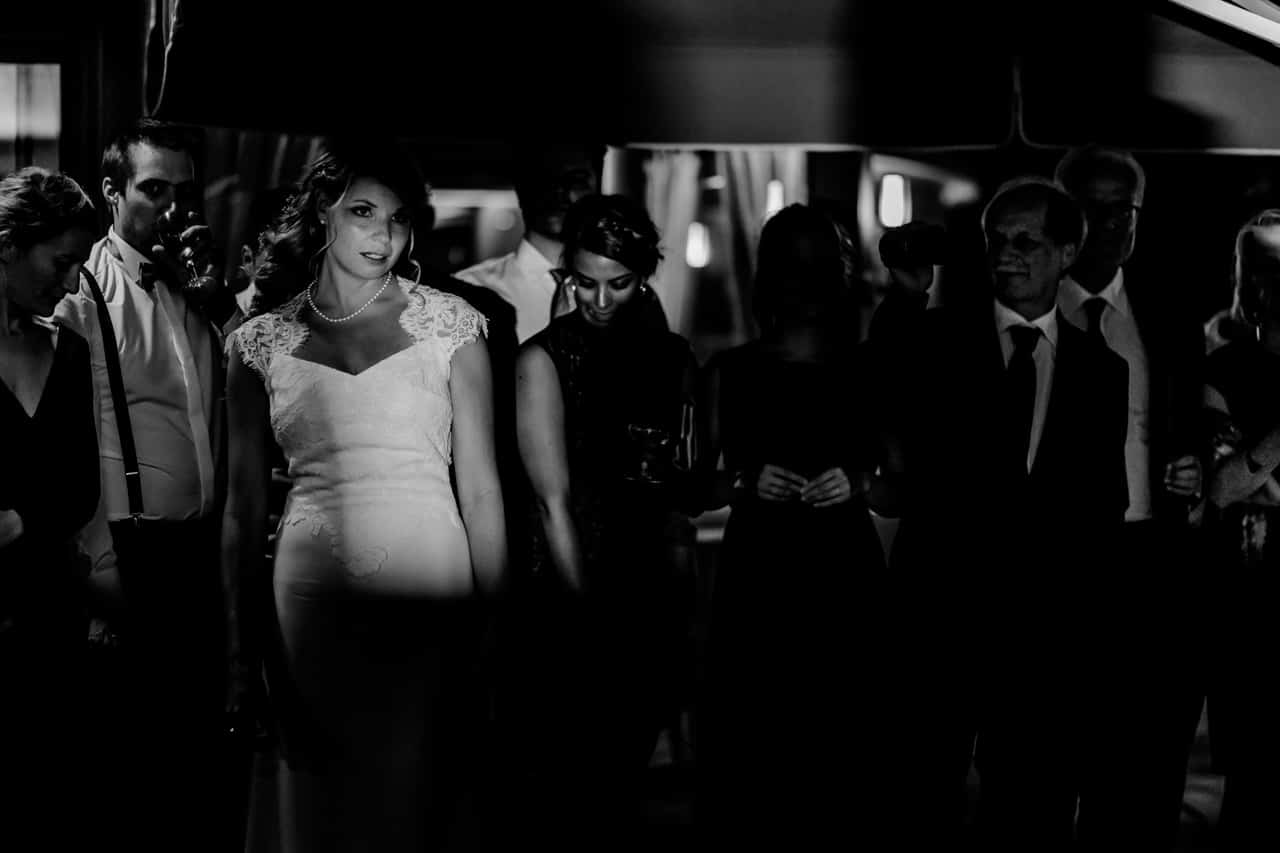 Noir blanc d'après mariage