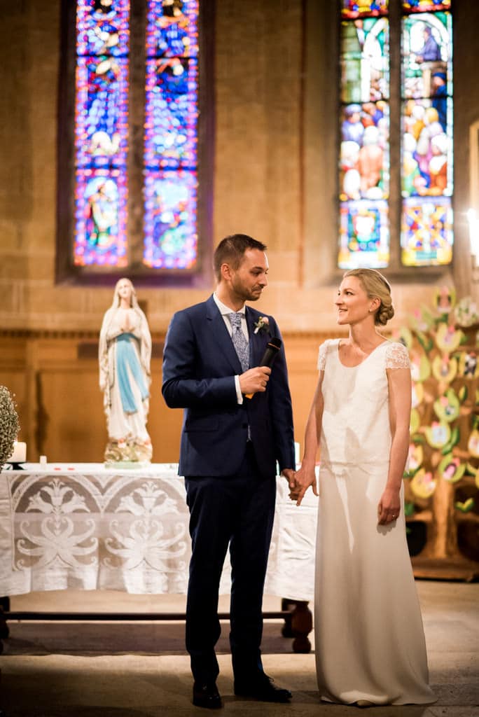 Mariés dans l'église de Rougemont