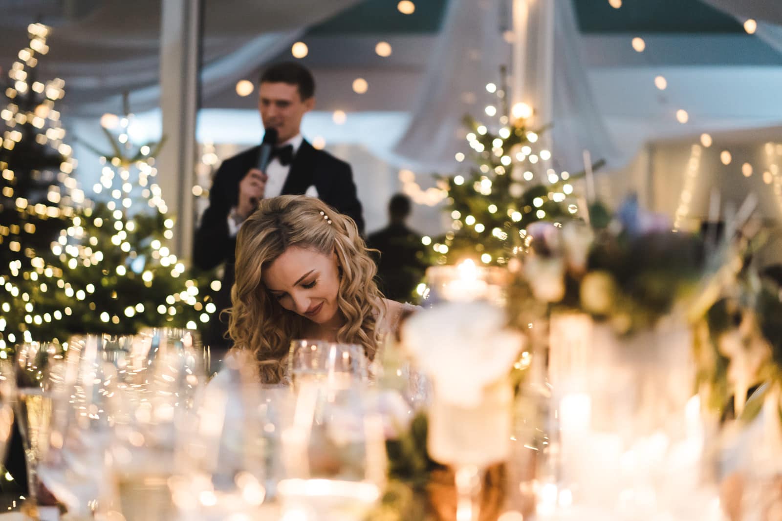 La mariée est touchée par ses mots