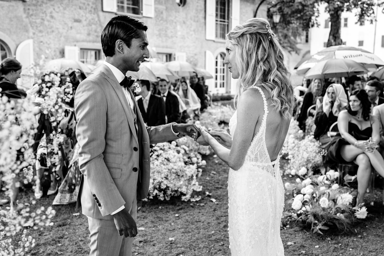Photo de Alexandre Bourguet. Mariage au Golf de Bonmont près de Lausanne
