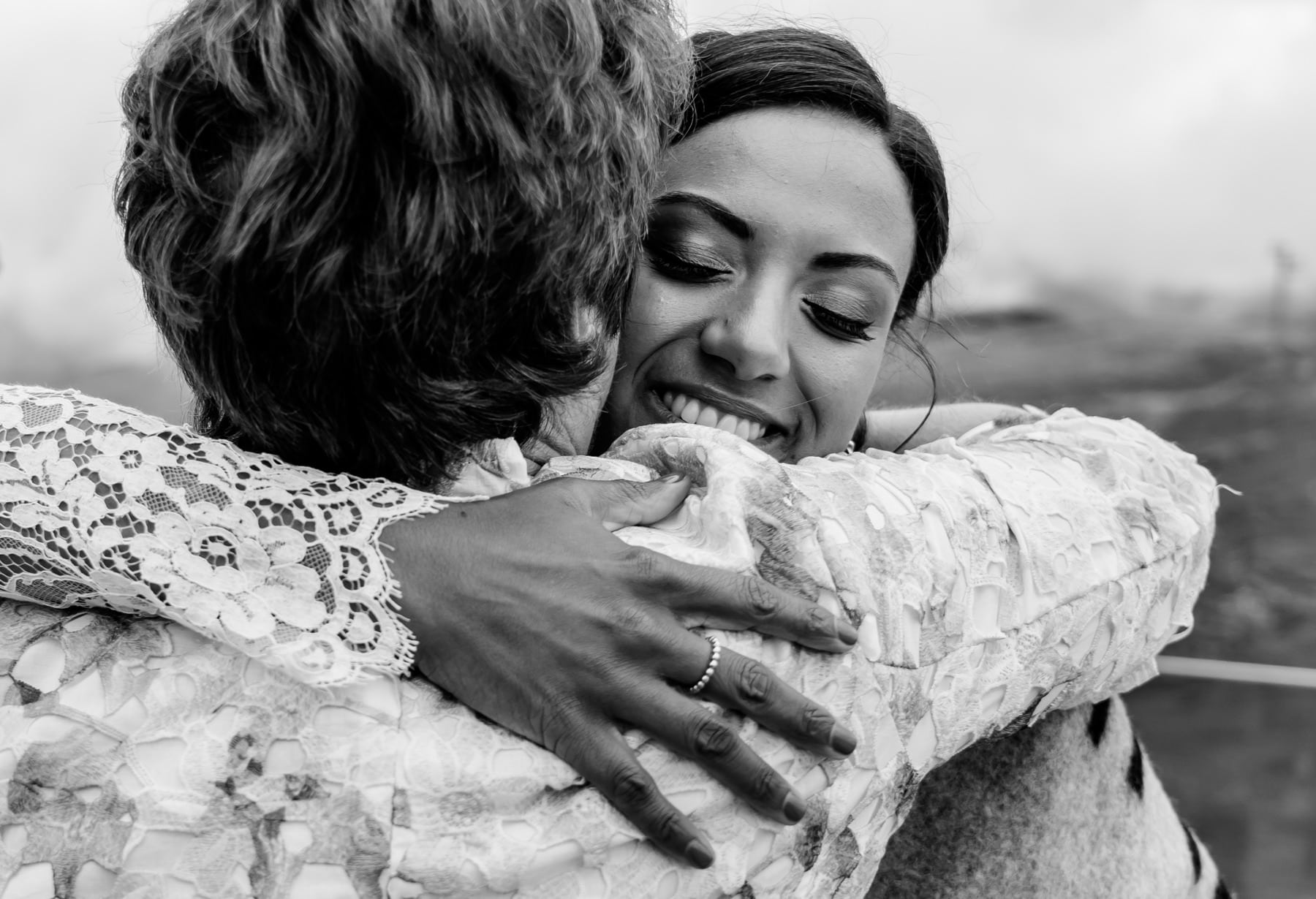 Emotion pour la mariée et sa famille
