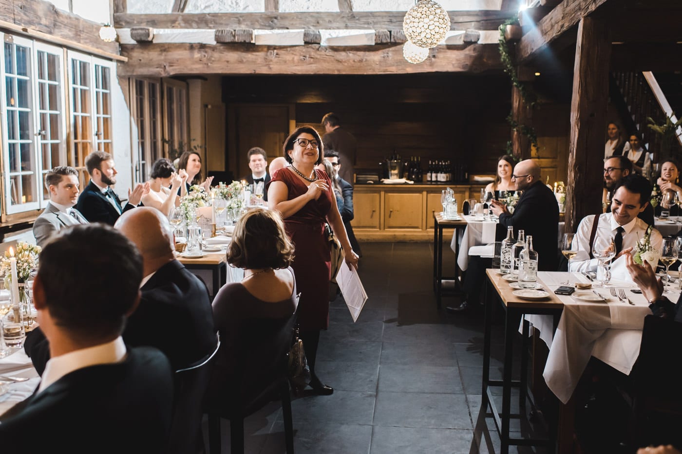 Maiensässhotel à Guarda Val Dans Les Grisons Discours de mariage après la cérémonie