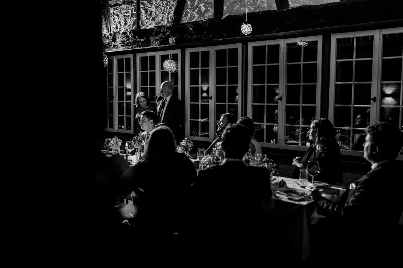 Maiensässhotel à Guarda Val Dans Les Grisons Discours lors du souper de mariage à Guarda Val dans les Grisons